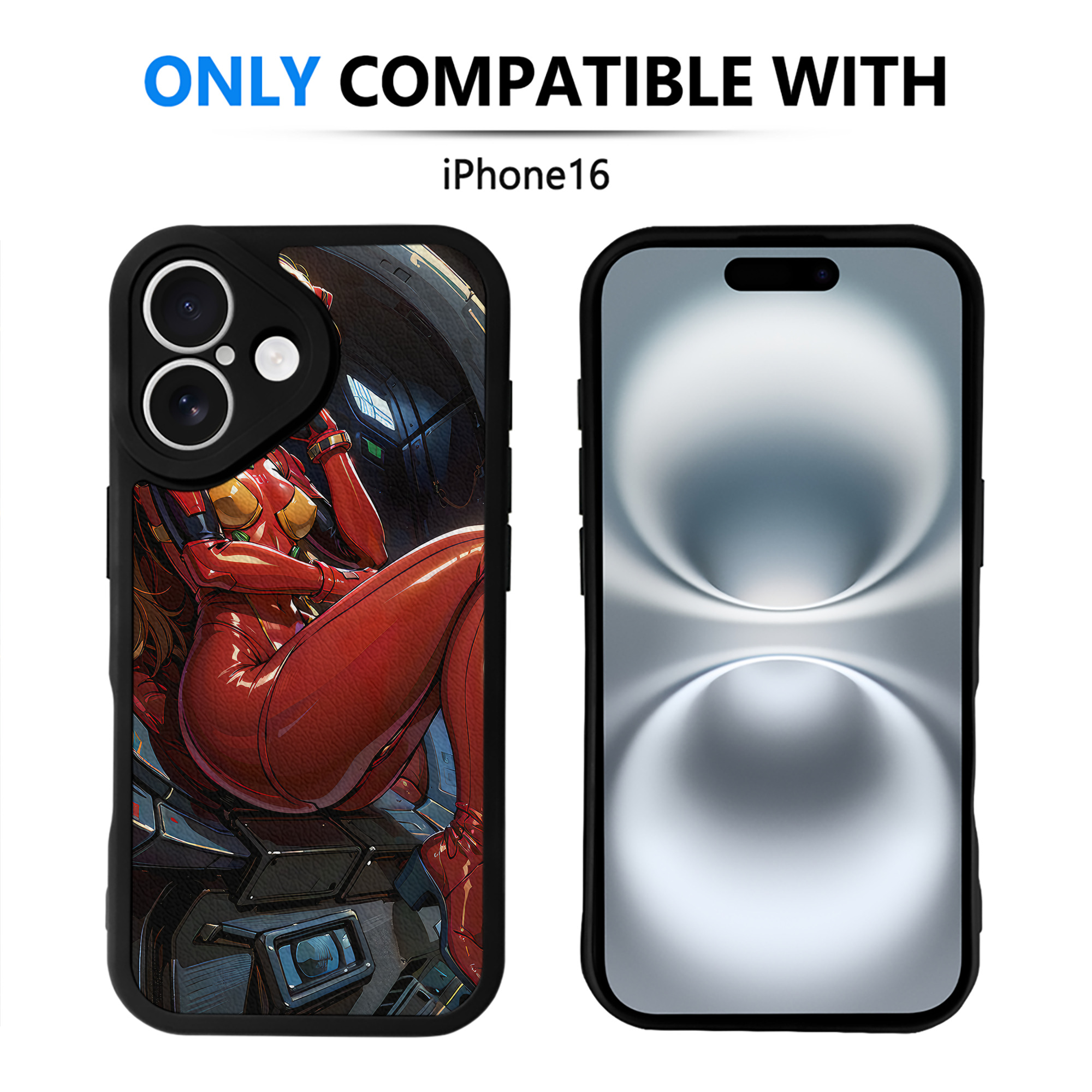 （画像用） EVA 新世紀エヴァンゲリオン 【iPhone 16シリーズ対応】シリコンスマホケース（レザー調） 材質：シリコン